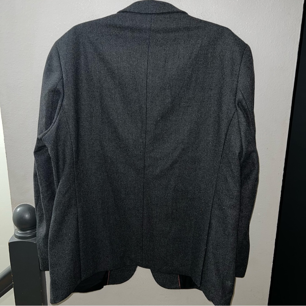 PJ Paul Jones Men’s Charcoal Herringbone Wool Blend Blazer Jacket Size XL NWT - Picture 3 of 13